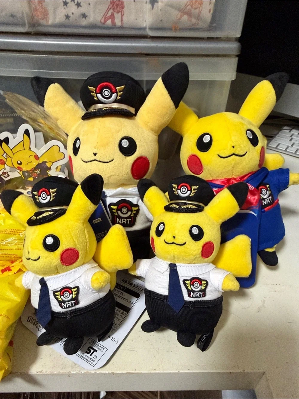 Pokémon Pikachu Plush Set with 140 Japan Pokemon B-sides stickers